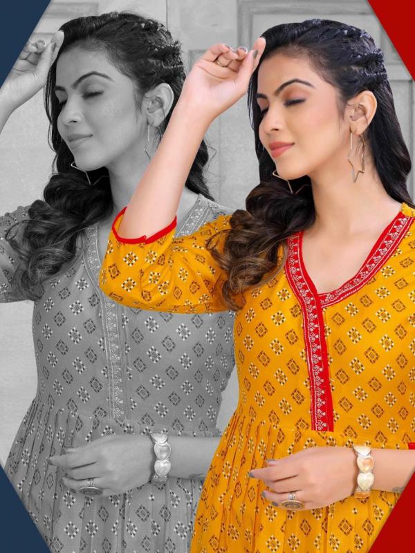 Trendy Mohra Rayon Designer Exclusive Kurti Collection